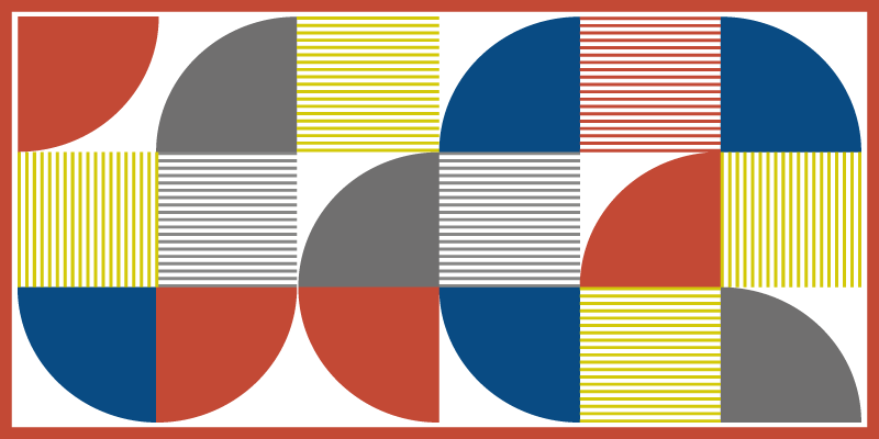 Tappeto vinile geometrico figure astratte vibranti - TenStickers