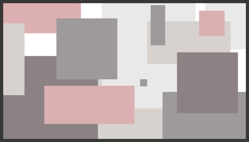 Tappeto in vinile soggiorno composizione quadrata astratta - TenStickers