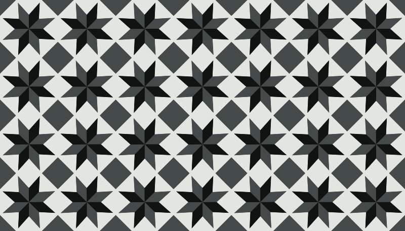 Tappeto pvc cucina motivo a stelle nere - TenStickers