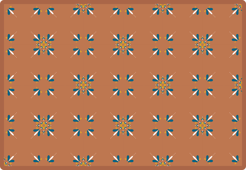 Tappeto pvc cucina fard con motivo floreale - TenStickers