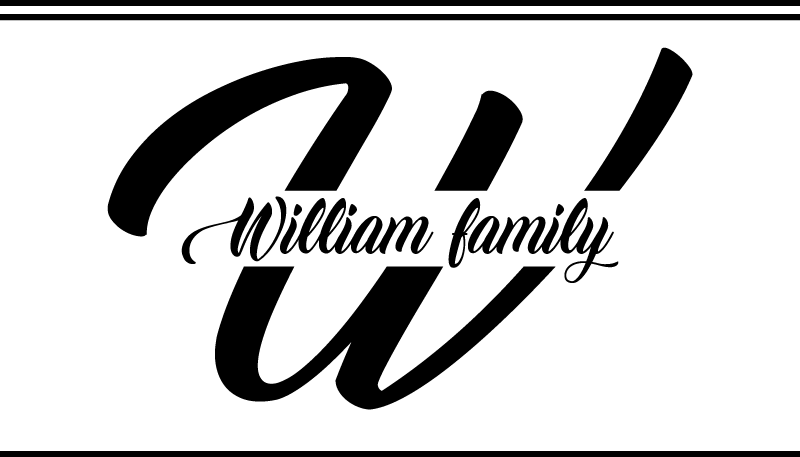 Zerbino pvc iniziale della famiglia e nome - TenStickers