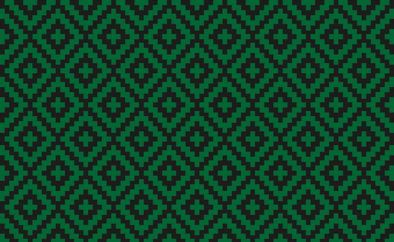 Tappeto pvc cucina motivo a rombi verdi - TenStickers