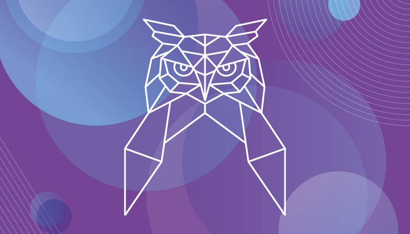 Tappeto vinile animali arte geometrica del gufo - TenStickers