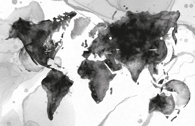 Tappeto vinile mappamondo illustrazione di mappa astratta - TenStickers