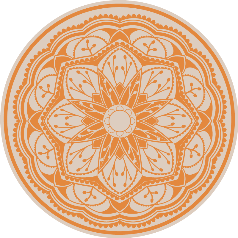 Tappeto vinile mandala motivo rotondo elegante - TenStickers