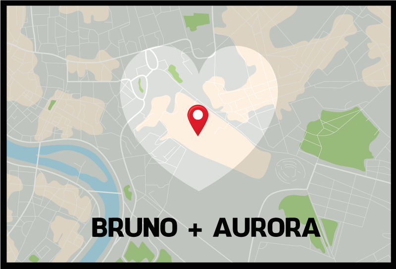 Tappeto vinile con nome posizione mappa personalizzata - TenStickers