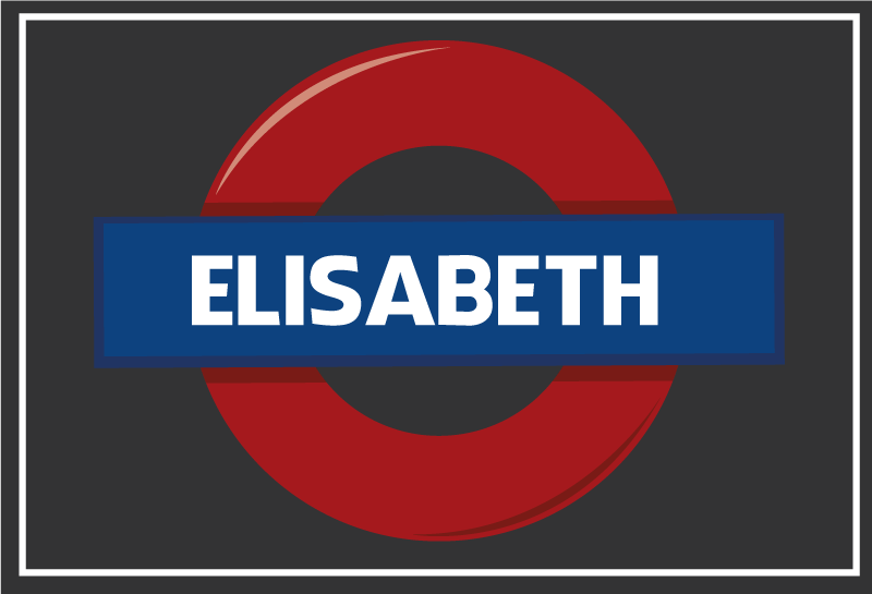 Tappeto vinile con nome cartello sotterraneo - TenStickers