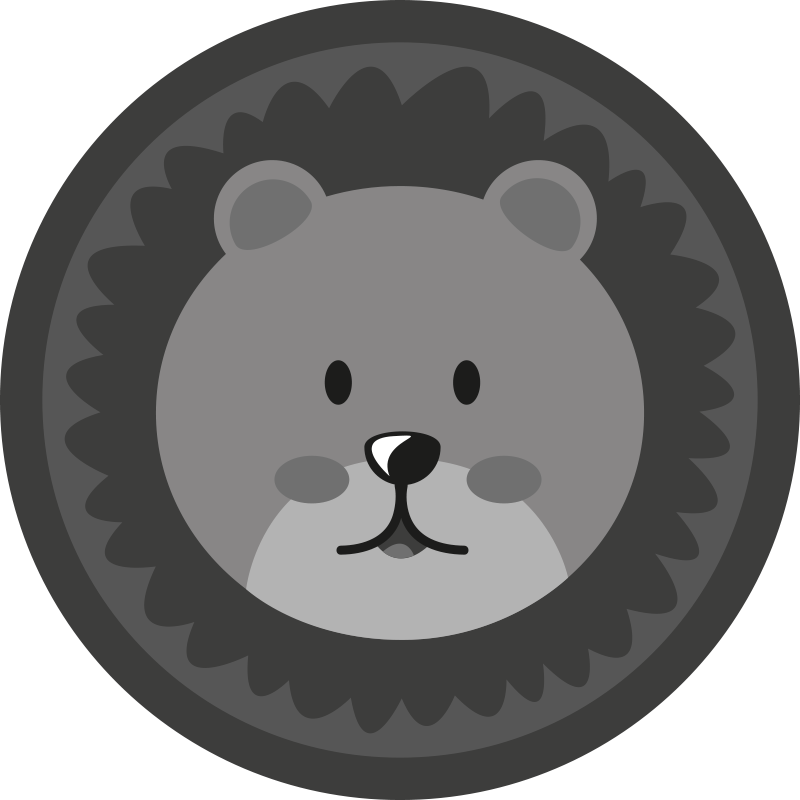 Tappeto vinile bebé faccia di leone carina - TenStickers