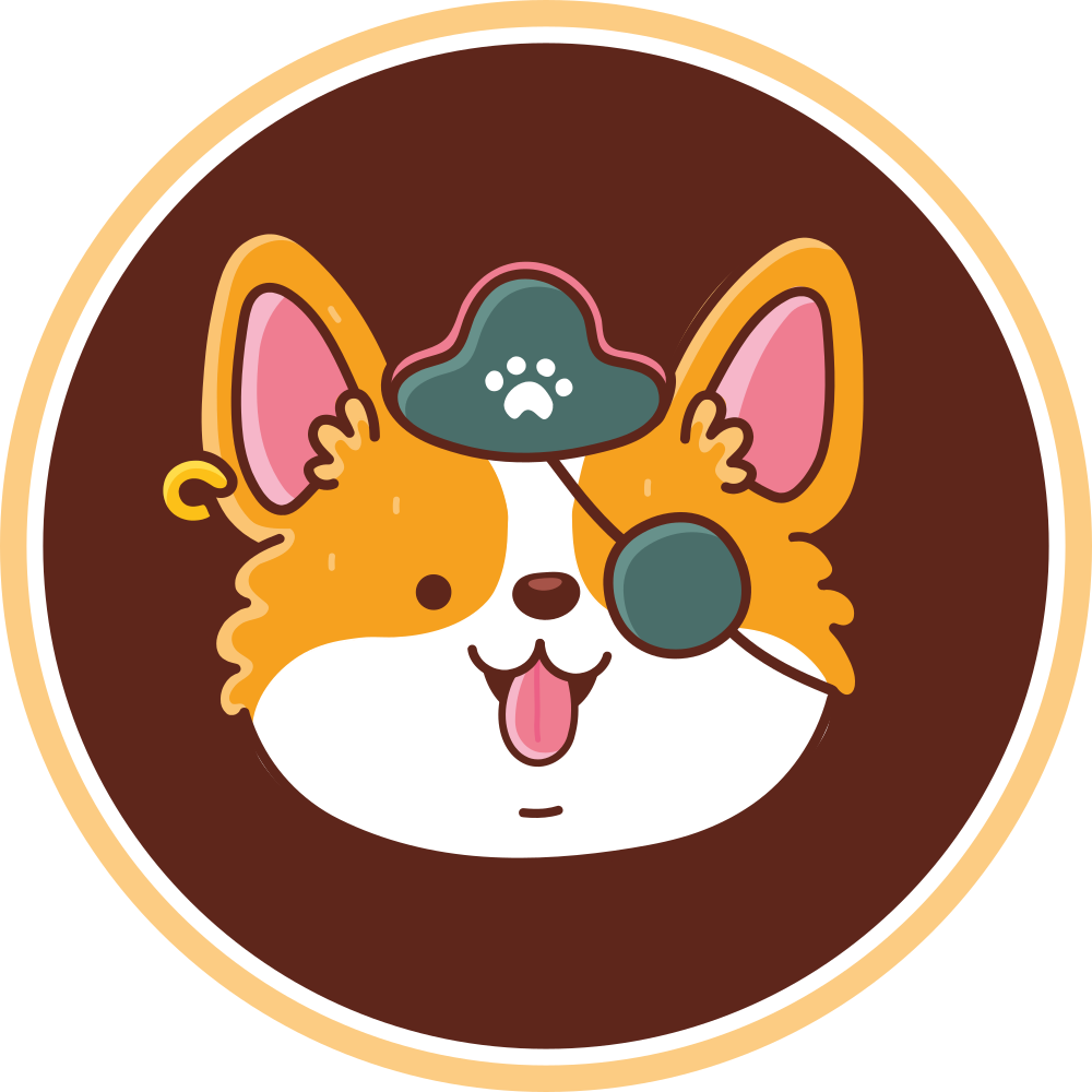 Tappeto vinile moderno emblema del capitano corgi - TenStickers