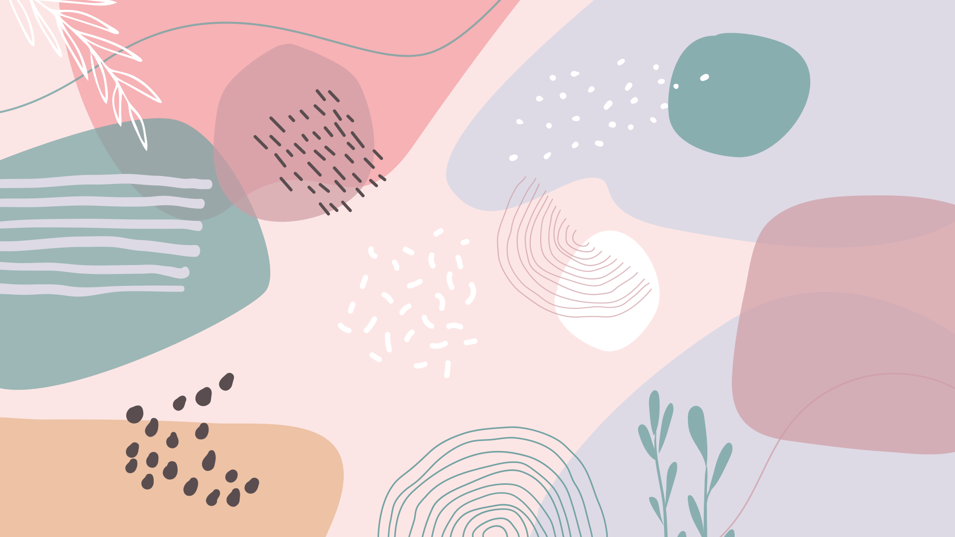 Tappeto vinile moderno forme morbide astratte - TenStickers