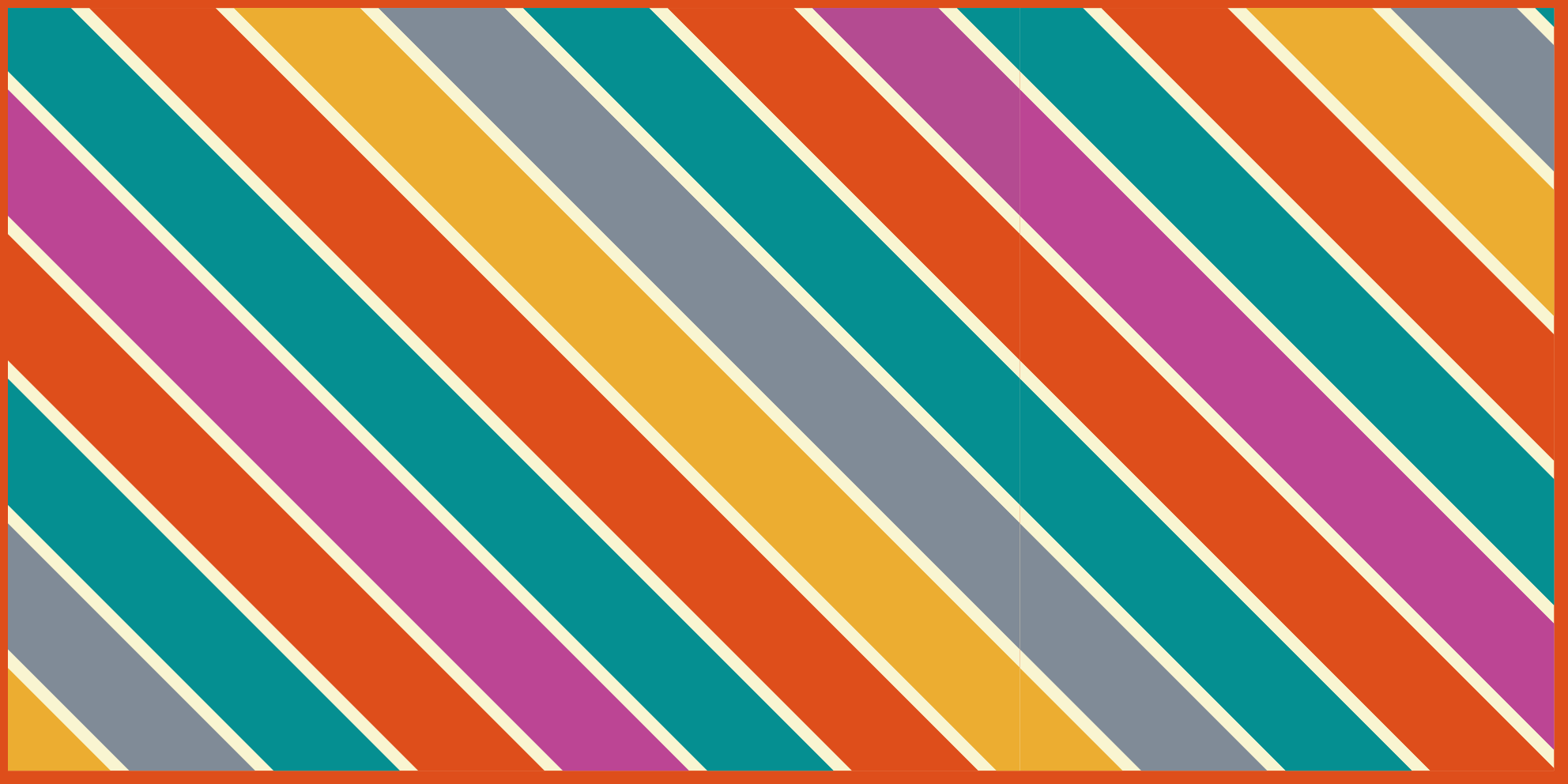 Tappeto in vinile soggiorno superficie a strisce colorate - TenStickers