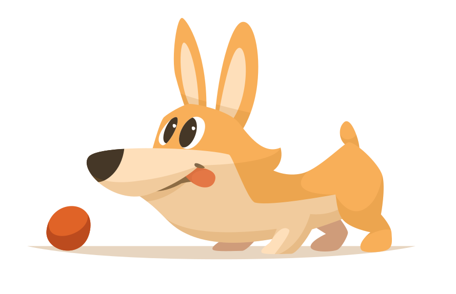 Tappeto vinile per bambini giocoso inseguimento del corgi - TenStickers