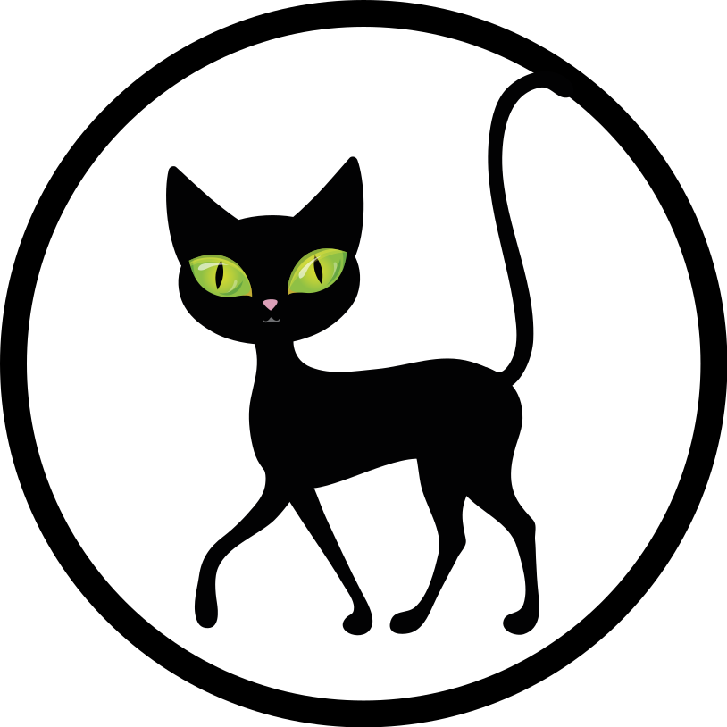 Tappeto vinile animali affascinante gatto nero - TenStickers