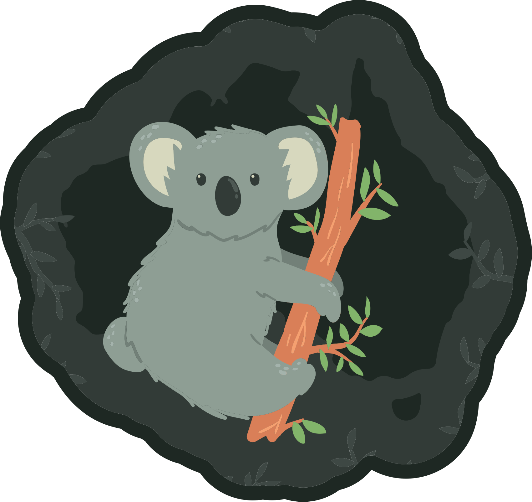 Tappeto vinile animali simpatico ciondolo a forma di koala - TenStickers