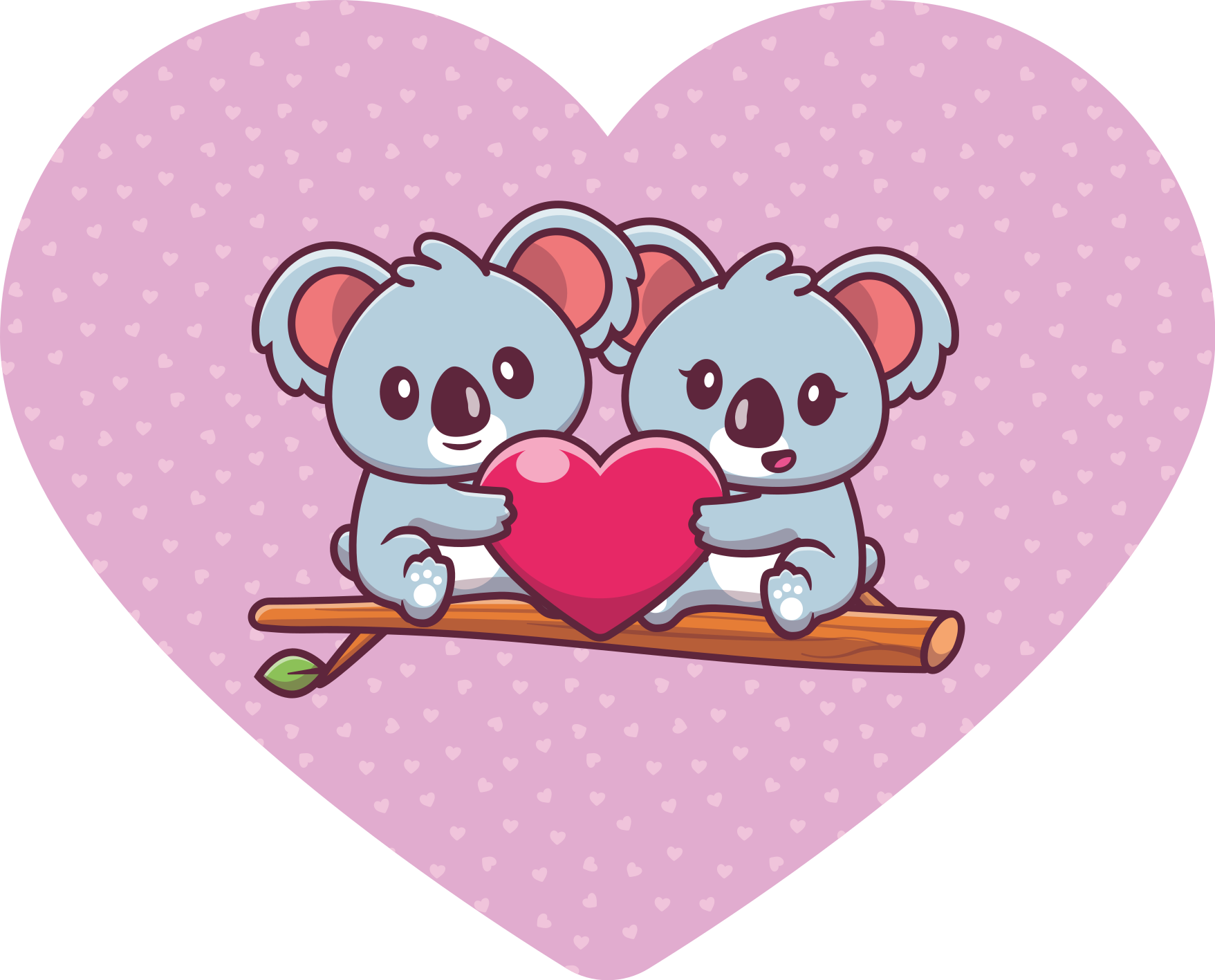Tappeto vinile per bambini koala adorabili abbraccianti - TenStickers