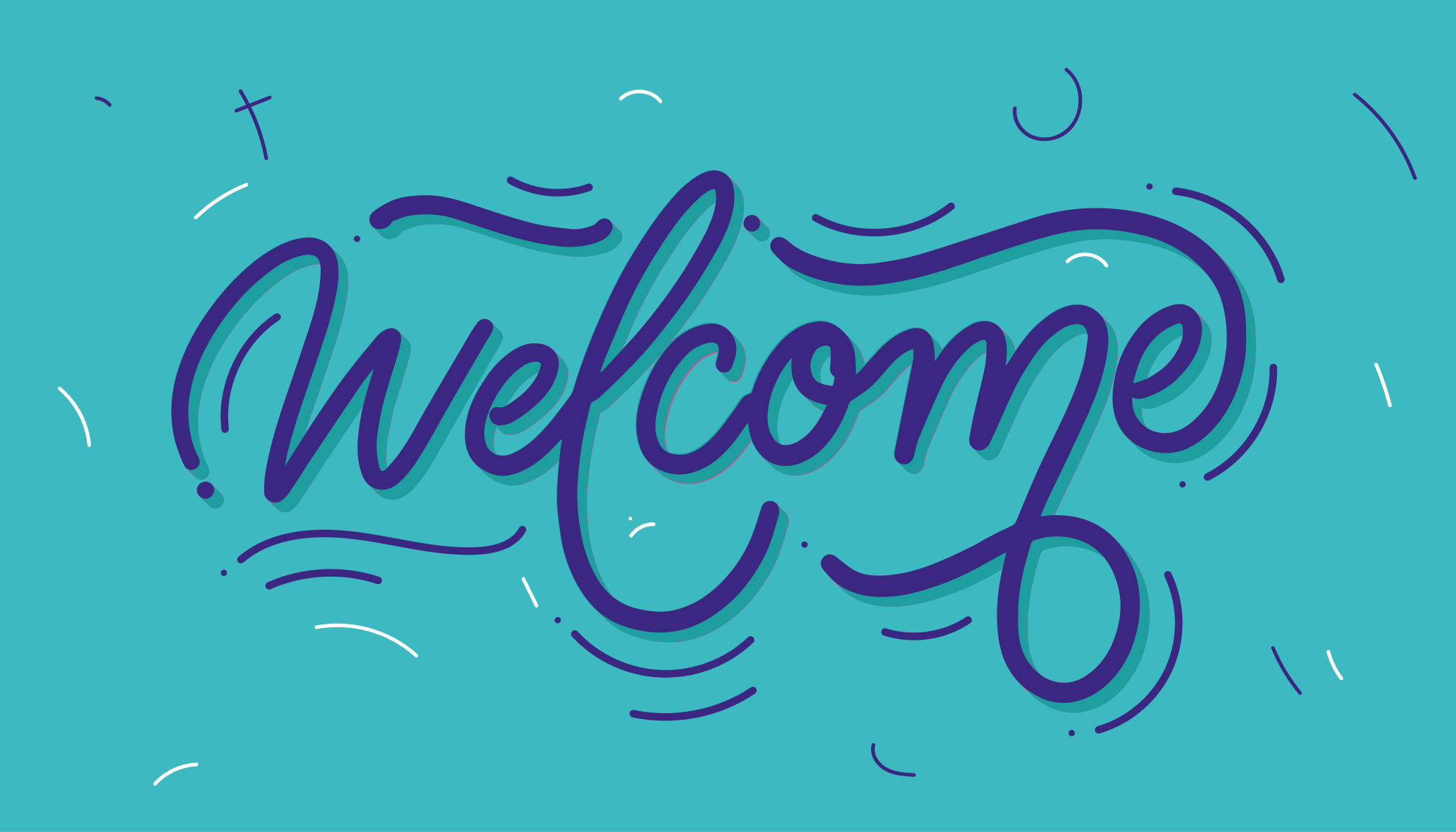 Zerbino pvc benvenuto design blu - TenStickers