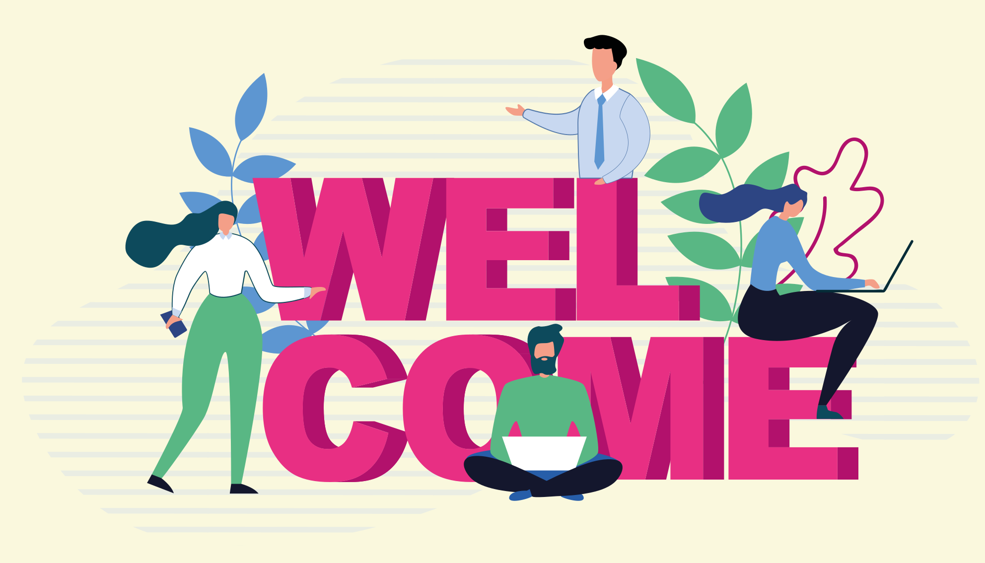 Tappeto vinile ufficio benvenuto professionale - TenStickers