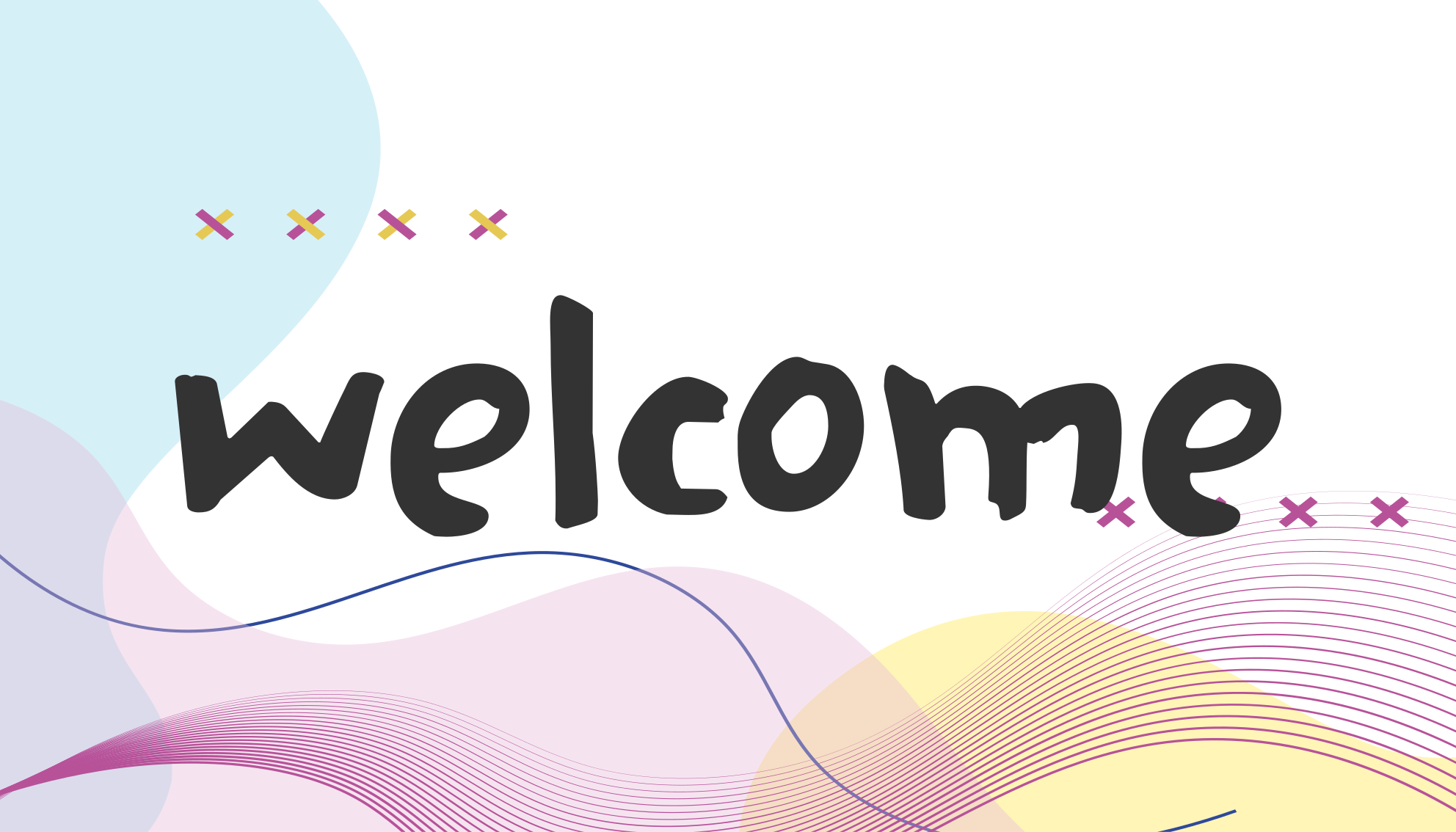 Zerbino pvc benvenuto astratto moderno - TenStickers