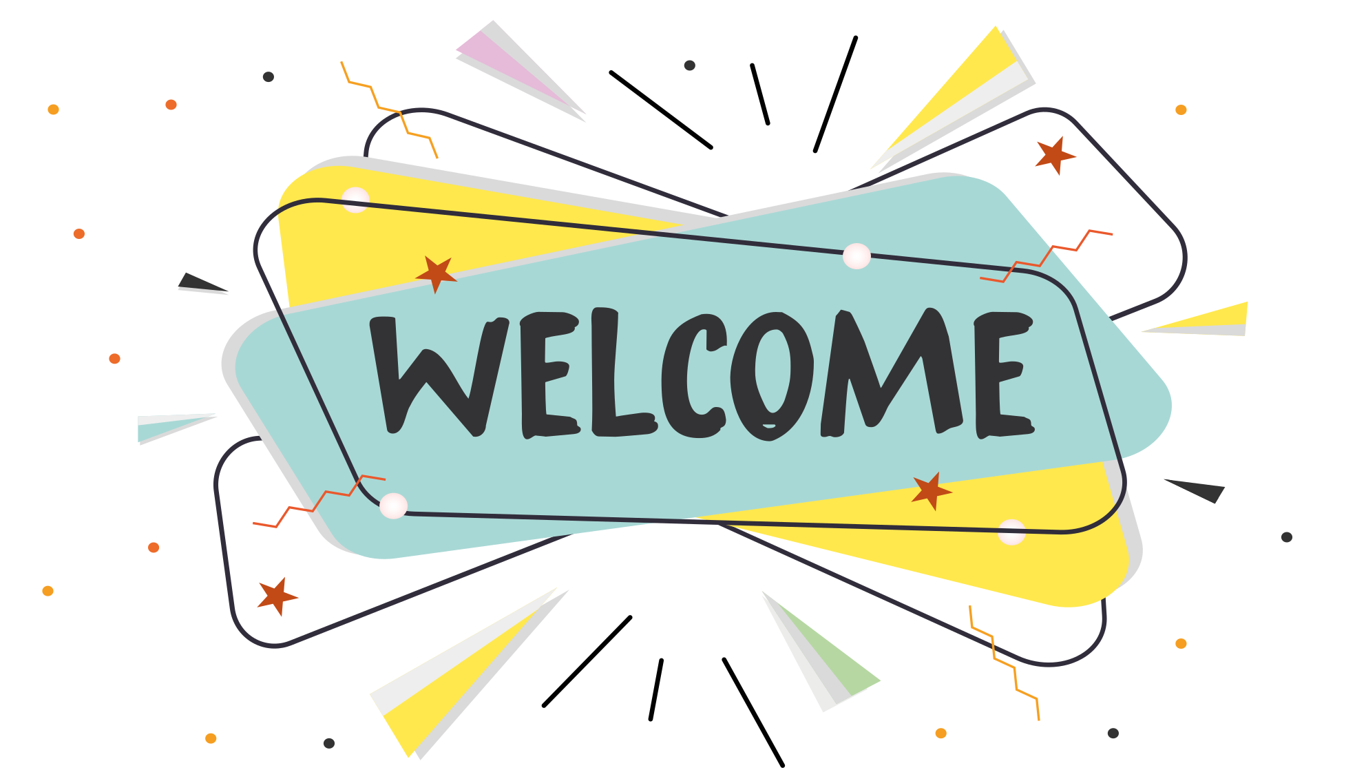 Zerbino pvc benvenuto astratto - TenStickers