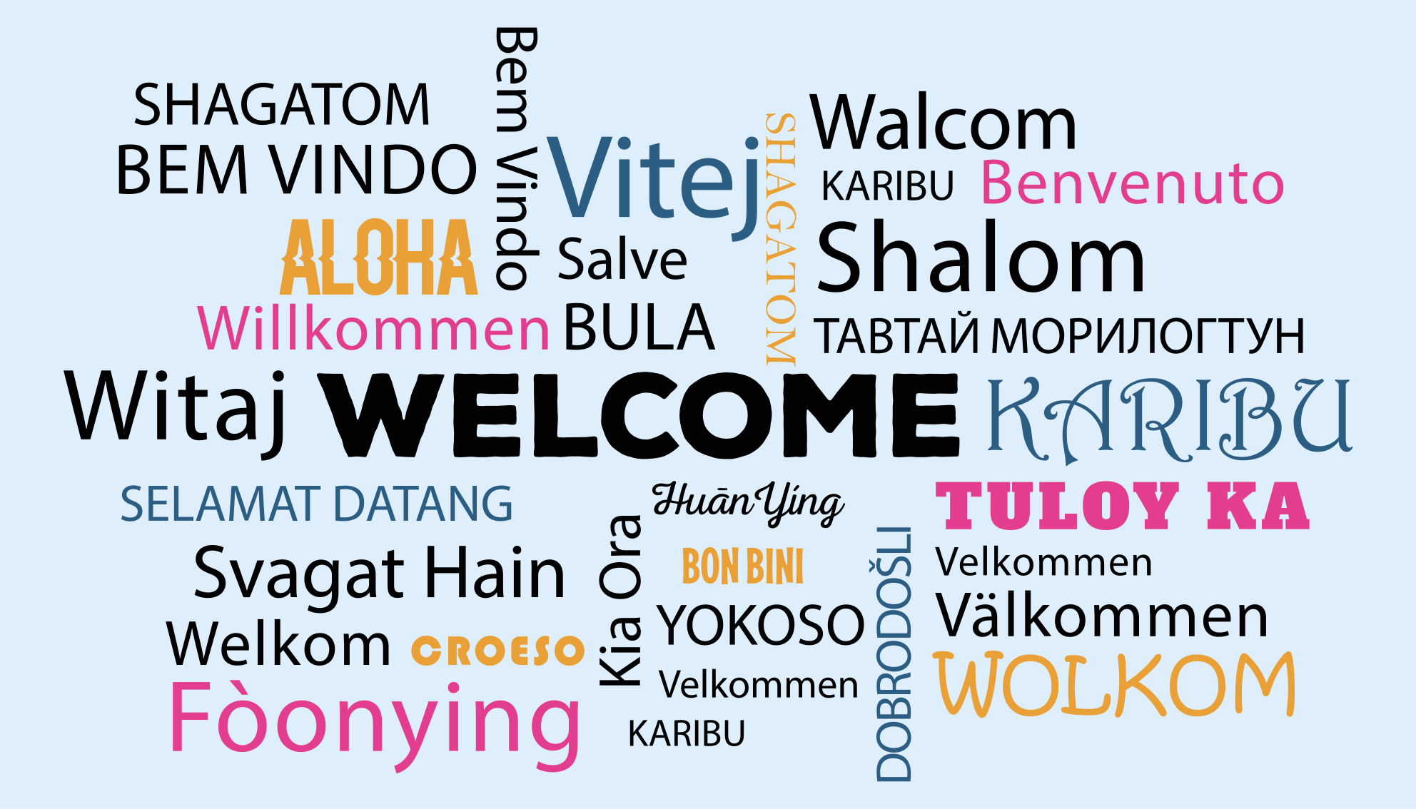 Tappeto vinile frase benvenuti a tutti aloha - TenStickers