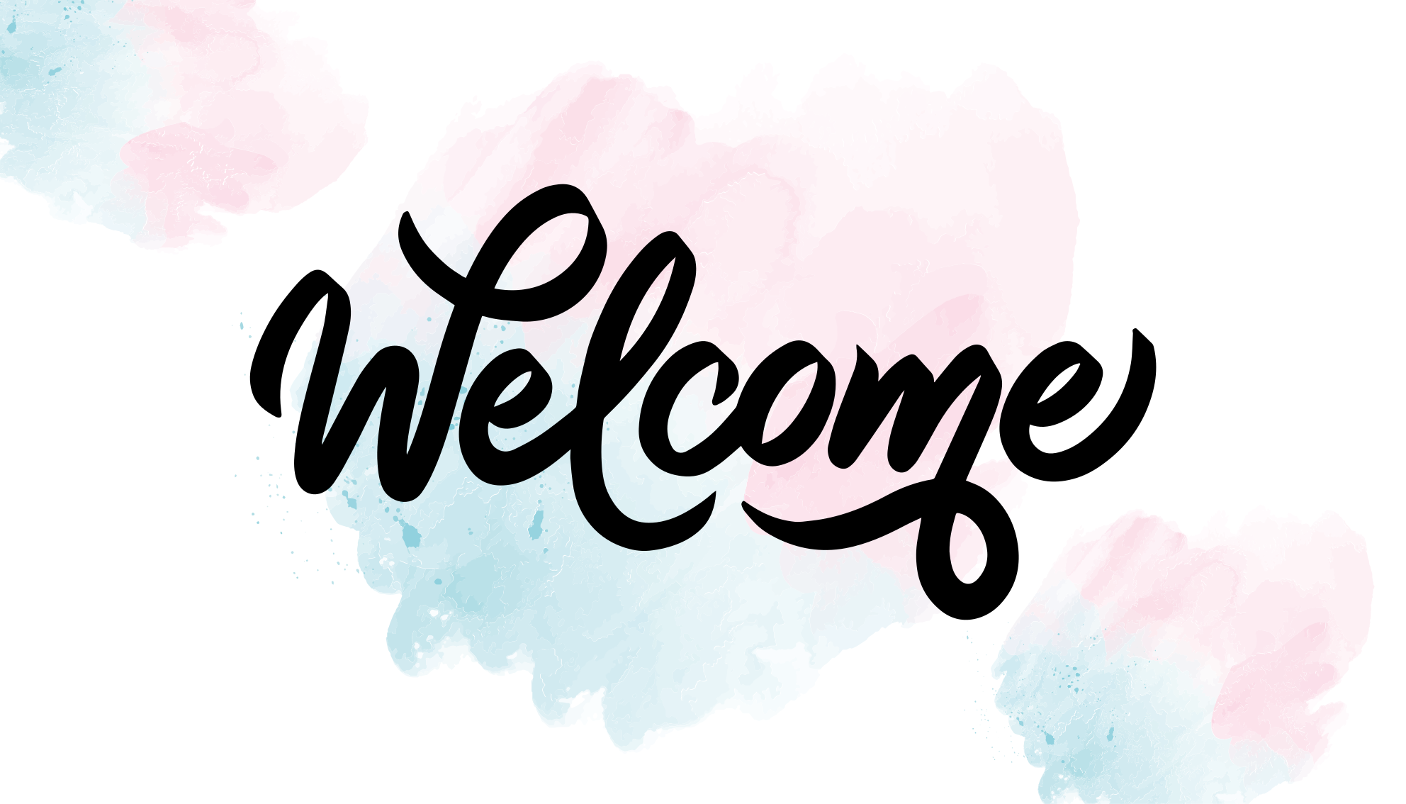 Zerbino pvc benvenuto all'acquarello - TenStickers