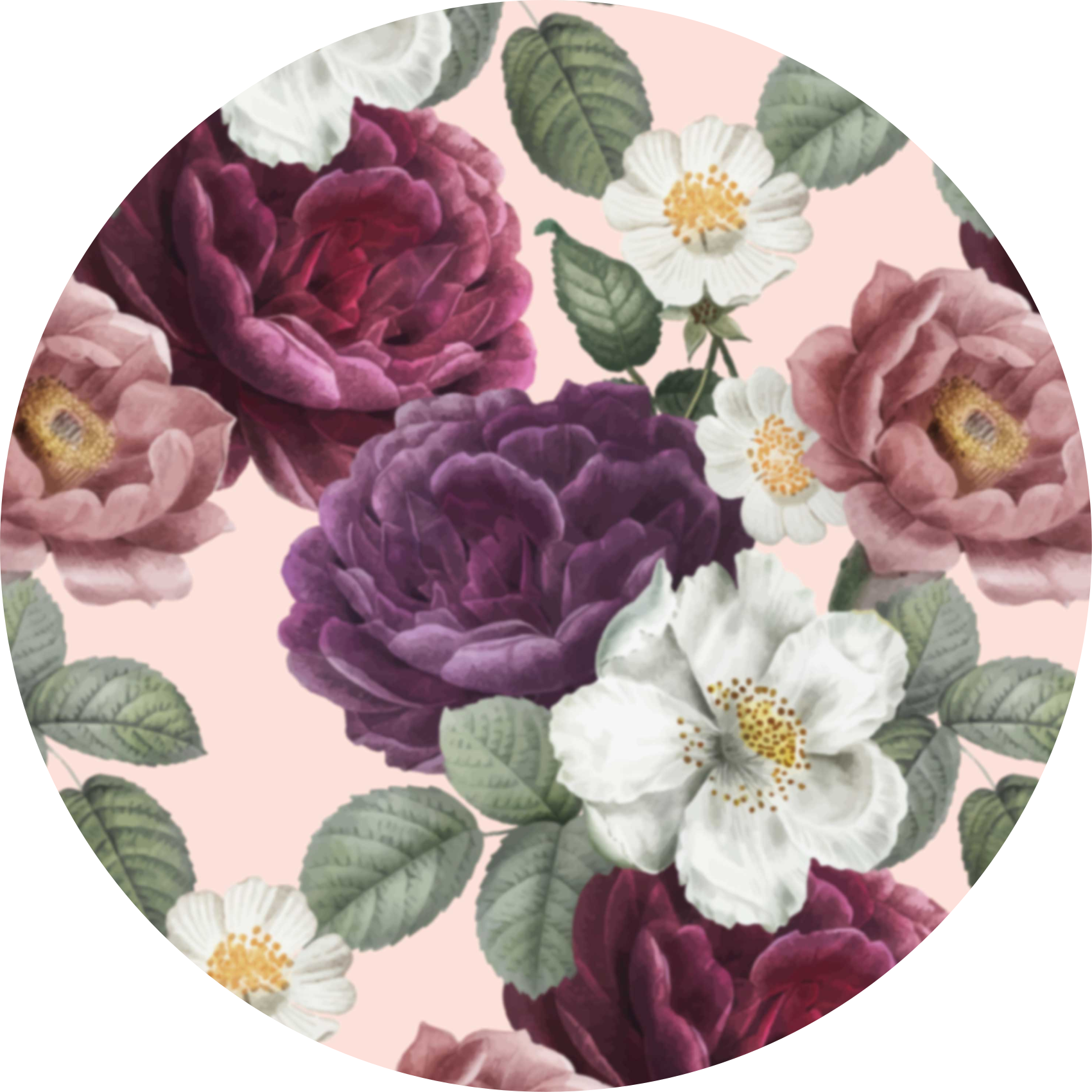 Tappeto vinile fiori composizione floreale elegante - TenStickers