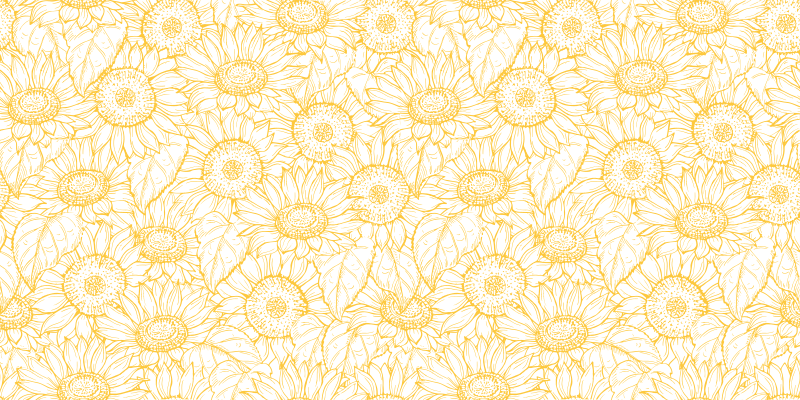 Tappeto vinile fiori motivo girasole - TenStickers