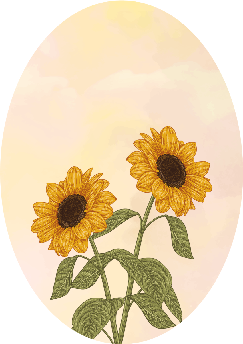 Tappeto vinile fiori abbraccio di girasole - TenStickers