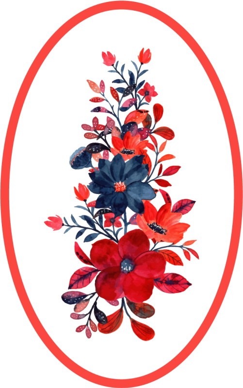 Tappeto vinile fiori composizione floreale - TenStickers