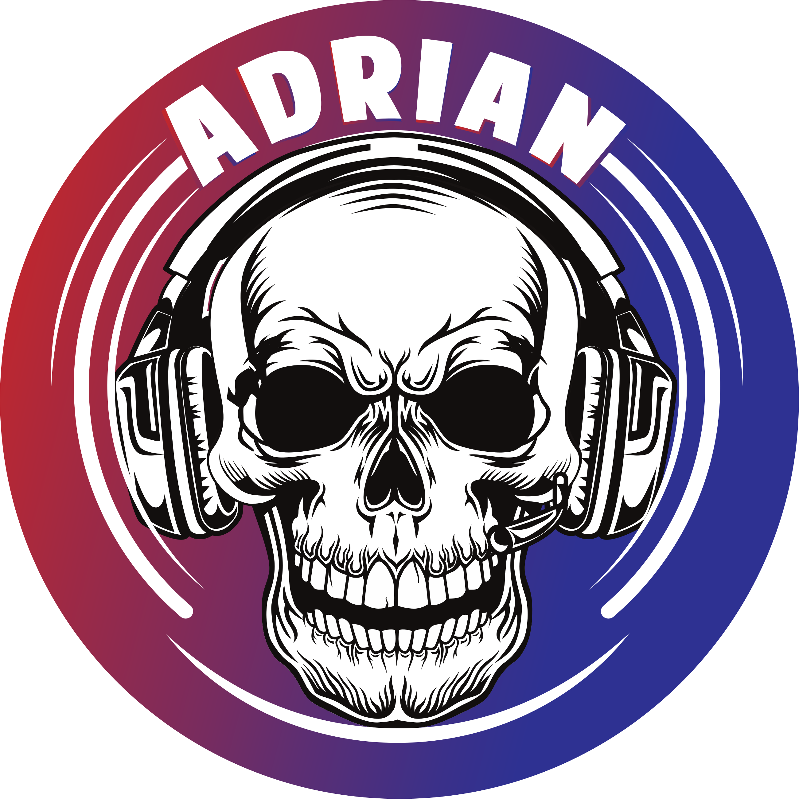 Tappeto vinile per ragazzi cuffie teschio personalizzate - TenStickers