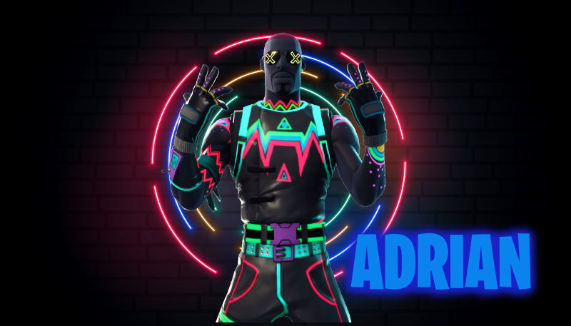 Tappeto vinile con nome display di caratteri al neon - TenStickers