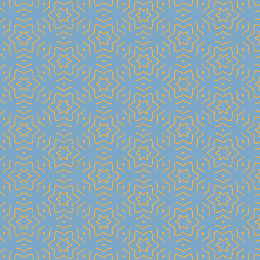 Tappetto vinile stelle motivo astratto giallo - TenStickers