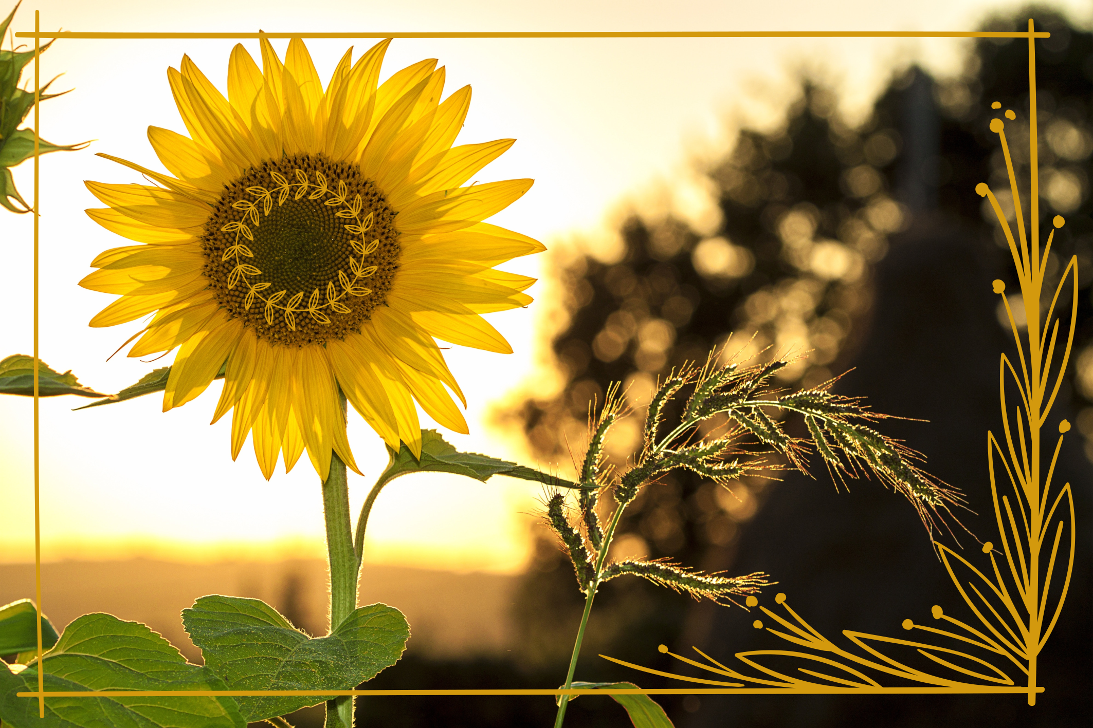 Tappeto vinile fiori fiore di girasole - TenStickers