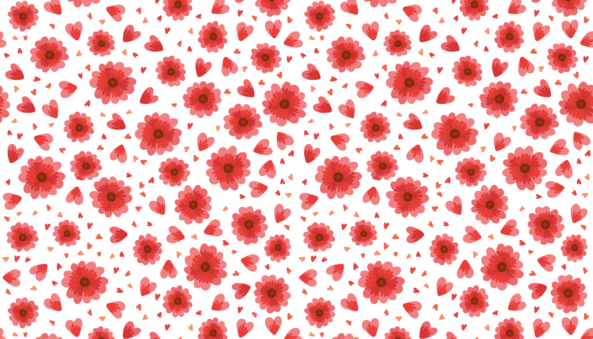 Tappeto vinile fiori motivo a cuore floreale - TenStickers