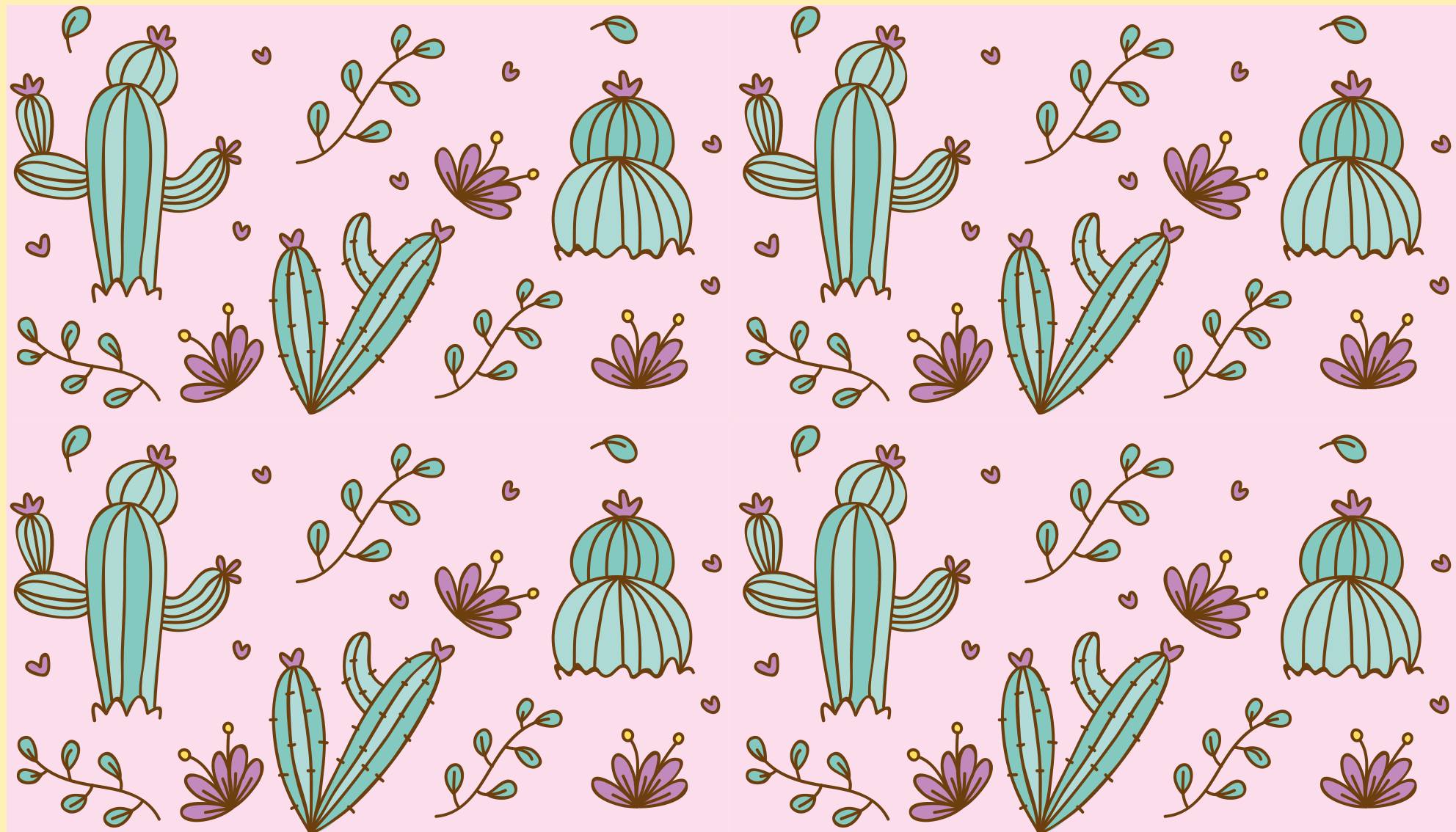 Tappeto vinile fiori motivo floreale di cactus - TenStickers