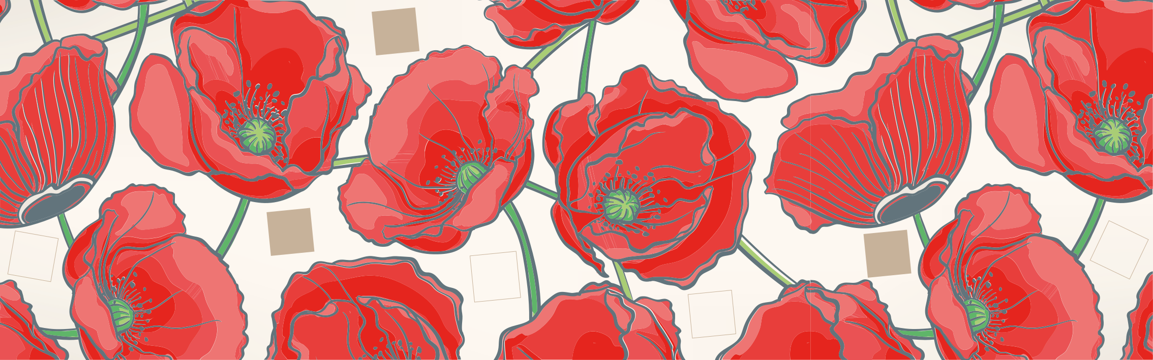 Tappeto vinile fiori raffinatezza del fiore cremisi - TenStickers