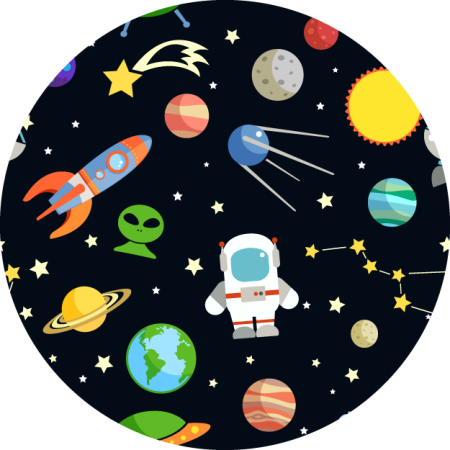 Tappetto vinile stelle progettazione della scoperta cosmica - TenStickers