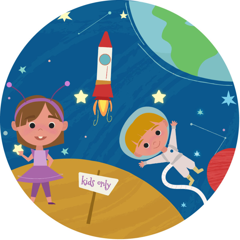 Tappeto vinile giochi divertimento avventura spaziale - TenStickers
