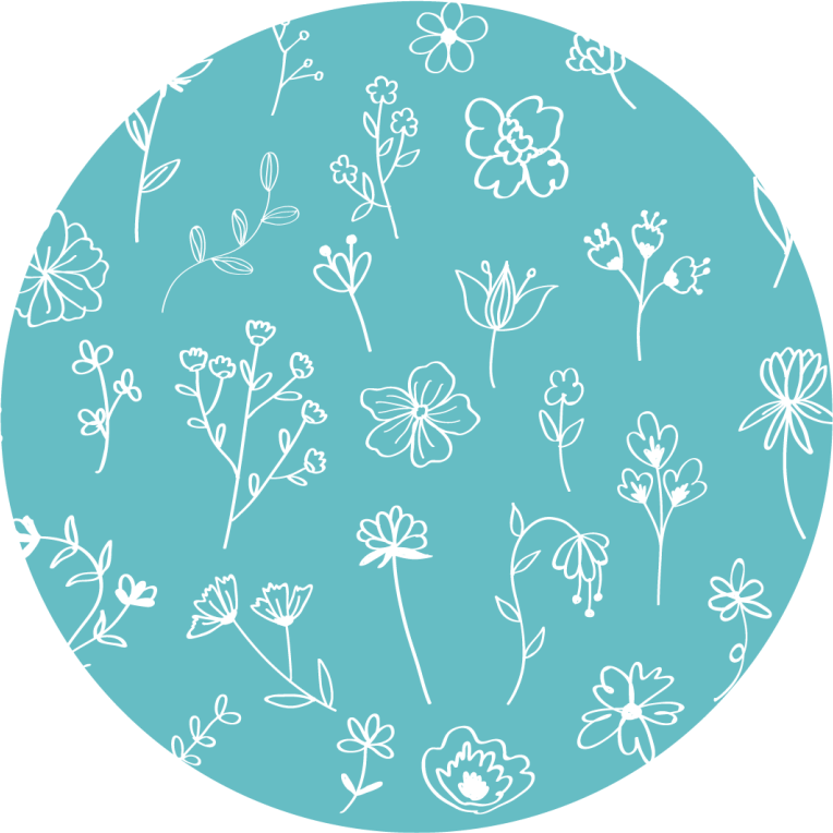 Tappeto vinile fiori illustrazioni eleganti - TenStickers