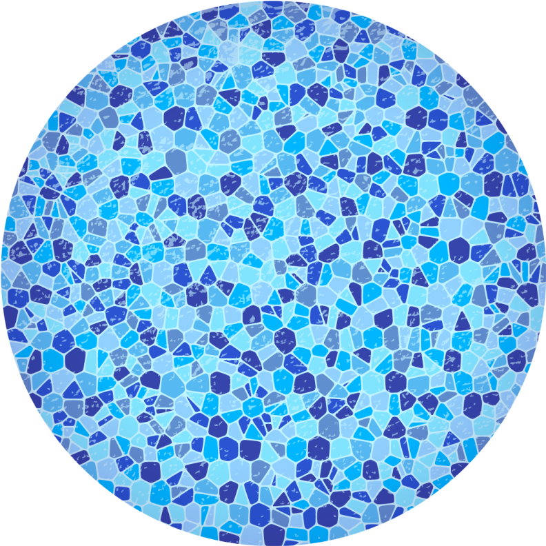 Tappeto vinile effetto marmo trama blu mosaico - TenStickers