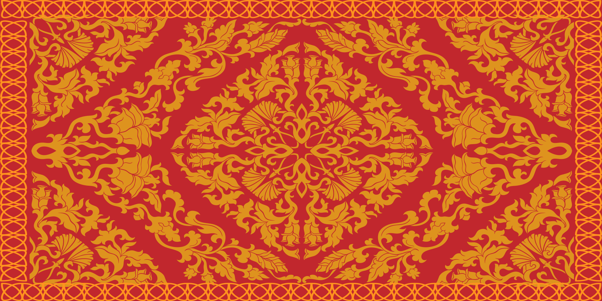 Tappeto vinile Mandala intricato elemento floreale - TenStickers