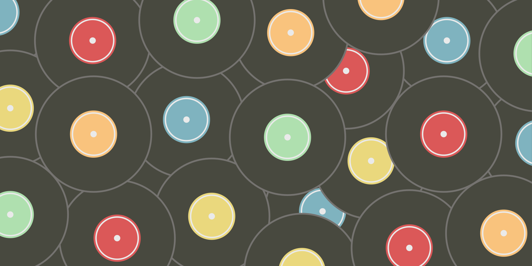 Tappeto vinile per ragazzi dischi vinilici vibranti - TenStickers