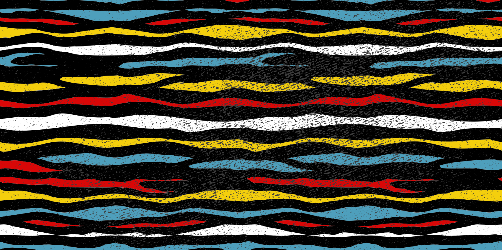 Tappeto vinile strisce design ondulato colorato - TenStickers