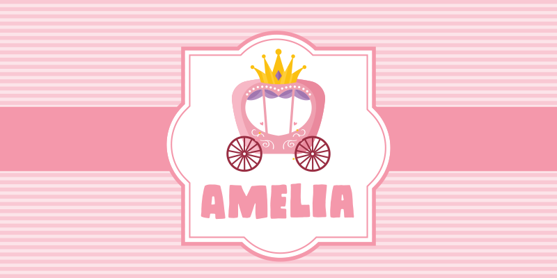 Tappeto vinile per bambini carrozza da principessa - TenStickers