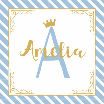 Tappeto vinile con nome stile iniziale nome - TenStickers