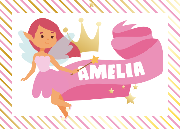 Tappeto vinile per bambini principessa fatata personalizzato - TenStickers