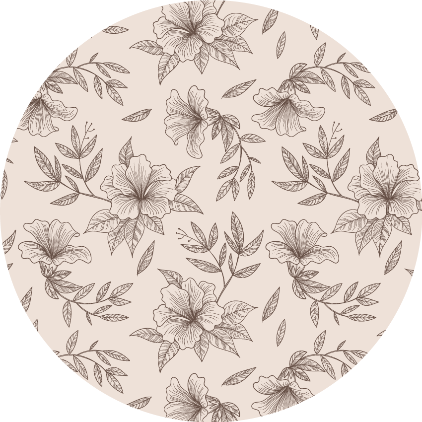 Tappeto vinile fiori concetto di schema botanico - TenStickers