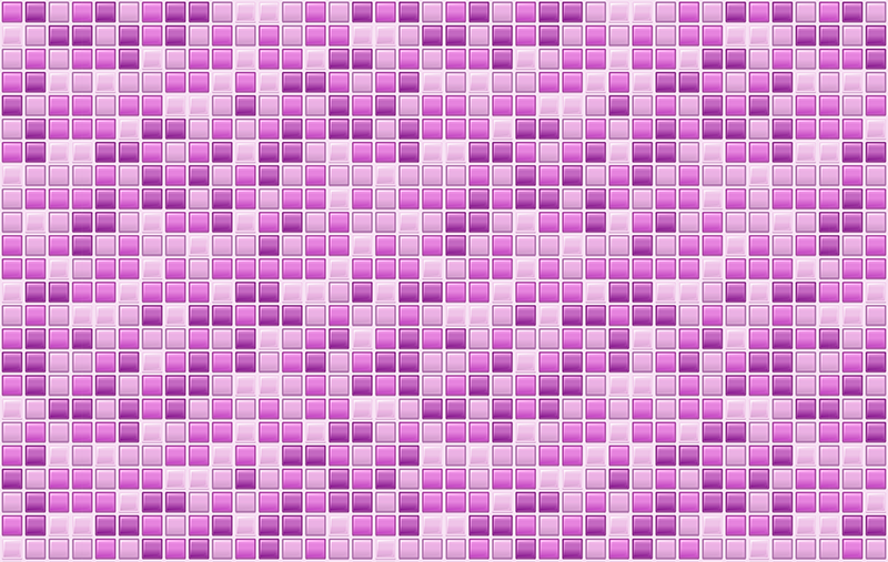 Tappeto vinile piastrelle mosaico di sfumature viola - TenStickers