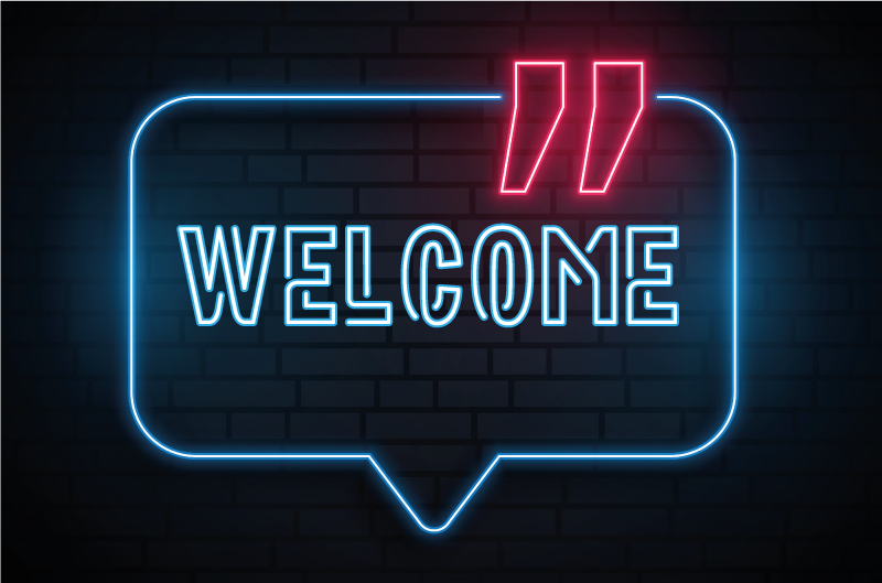 Zerbino pvc insegna al neon blu - TenStickers