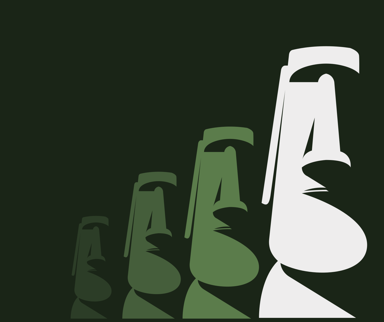 Tappeto in vinile soggiorno contorno delle statue moai - TenStickers